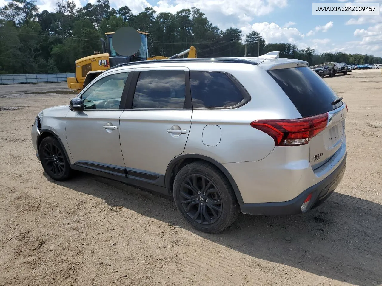 2019 Mitsubishi Outlander Se VIN: JA4AD3A32KZ039457 Lot: 71846904