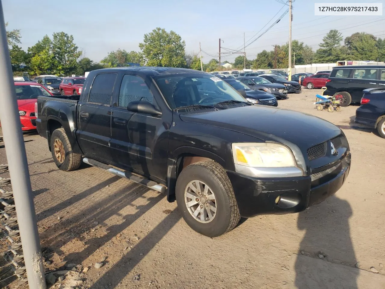 2007 Mitsubishi Raider Ls VIN: 1Z7HC28K97S217433 Lot: 71577664