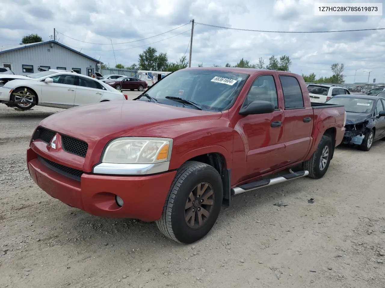 2008 Mitsubishi Raider Ls VIN: 1Z7HC28K78S619873 Lot: 68361604