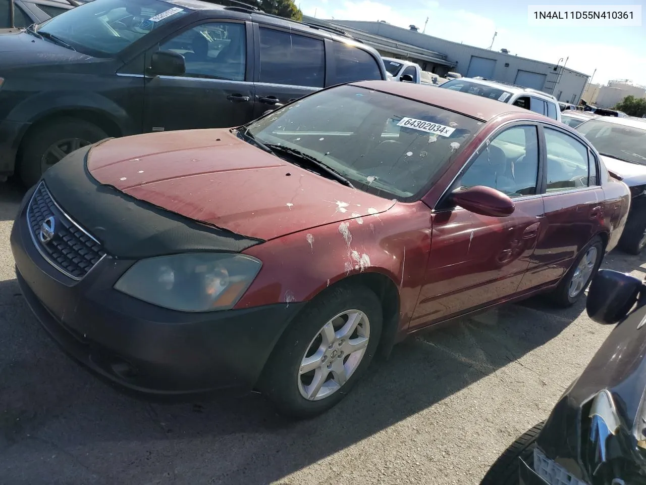 2005 Nissan Altima S VIN: 1N4AL11D55N410361 Lot: 64302034