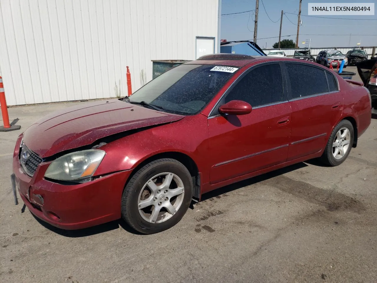 2005 Nissan Altima S VIN: 1N4AL11EX5N480494 Lot: 67972144