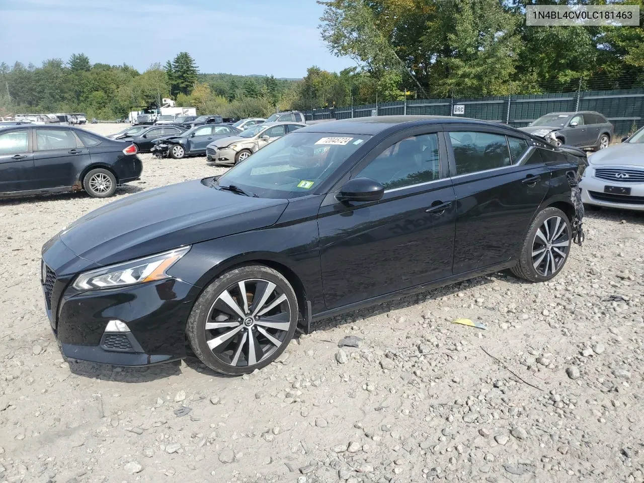 2020 Nissan Altima Sr VIN: 1N4BL4CV0LC181463 Lot: 72045724