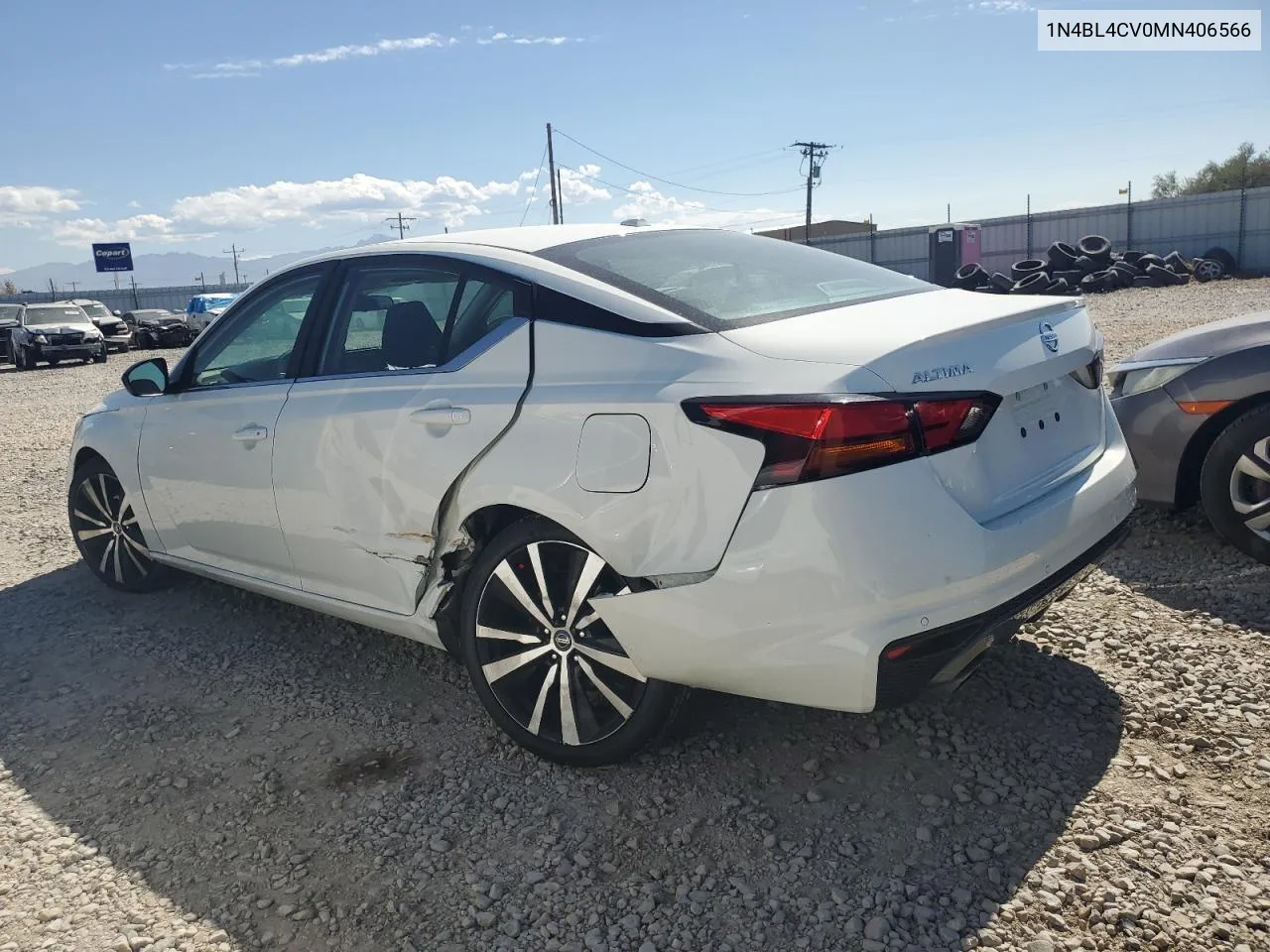 2021 Nissan Altima Sr VIN: 1N4BL4CV0MN406566 Lot: 71606284