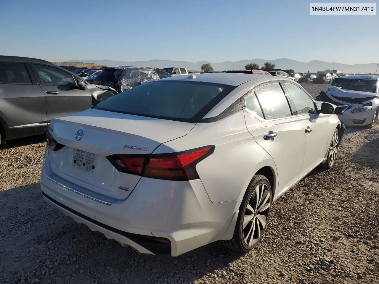 2021 Nissan Altima Platinum VIN: 1N4BL4FW7MN317419 Lot: 72403914