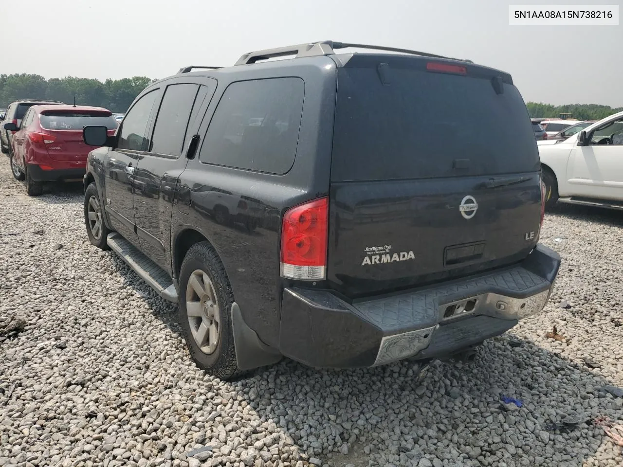 2005 Nissan Armada Se VIN: 5N1AA08A15N738216 Lot: 62122374