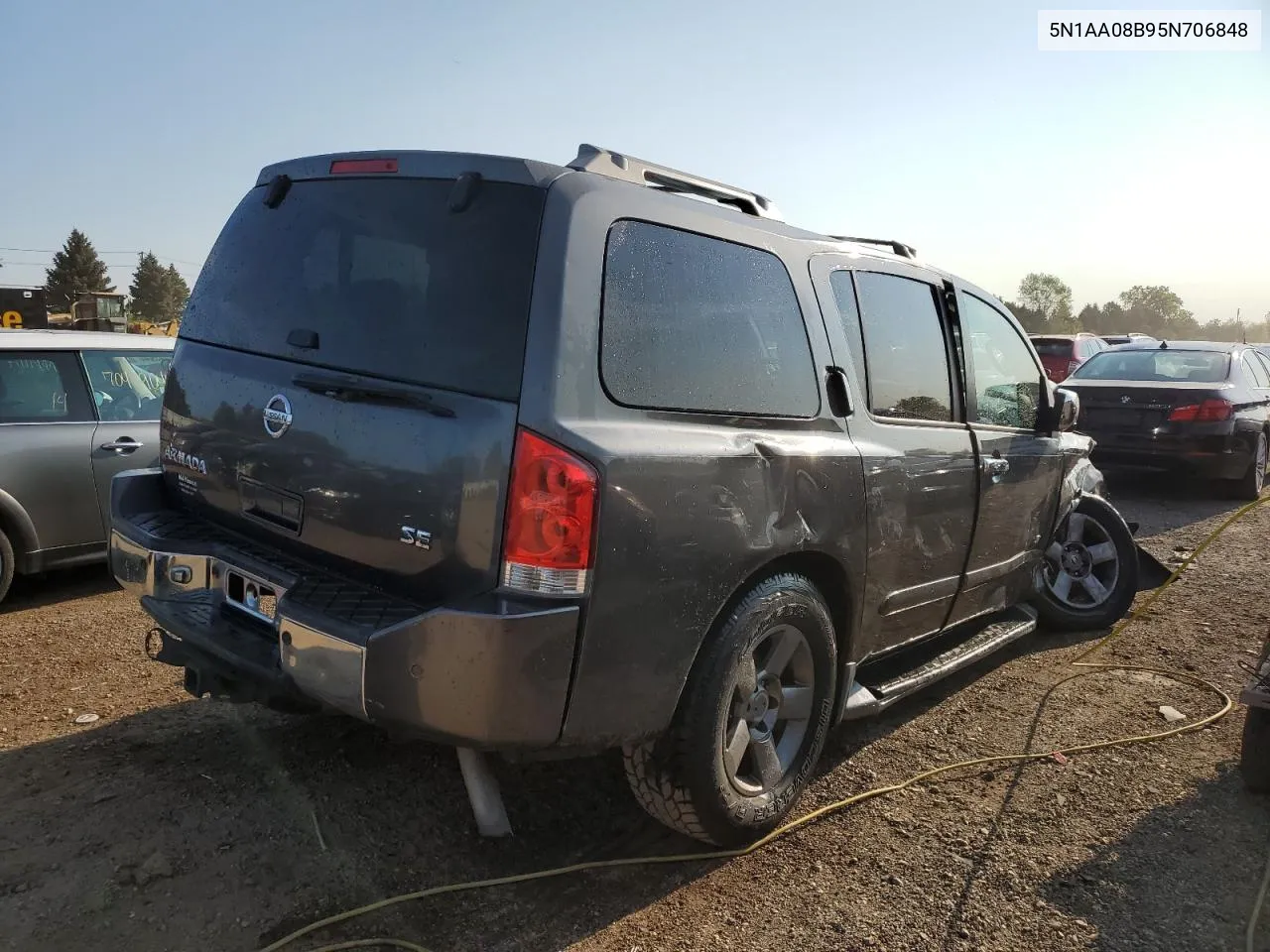 2005 Nissan Armada Se VIN: 5N1AA08B95N706848 Lot: 71296124