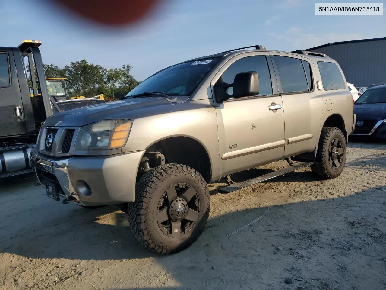 2006 Nissan Armada Se VIN: 5N1AA08B66N735418 Lot: 67448754