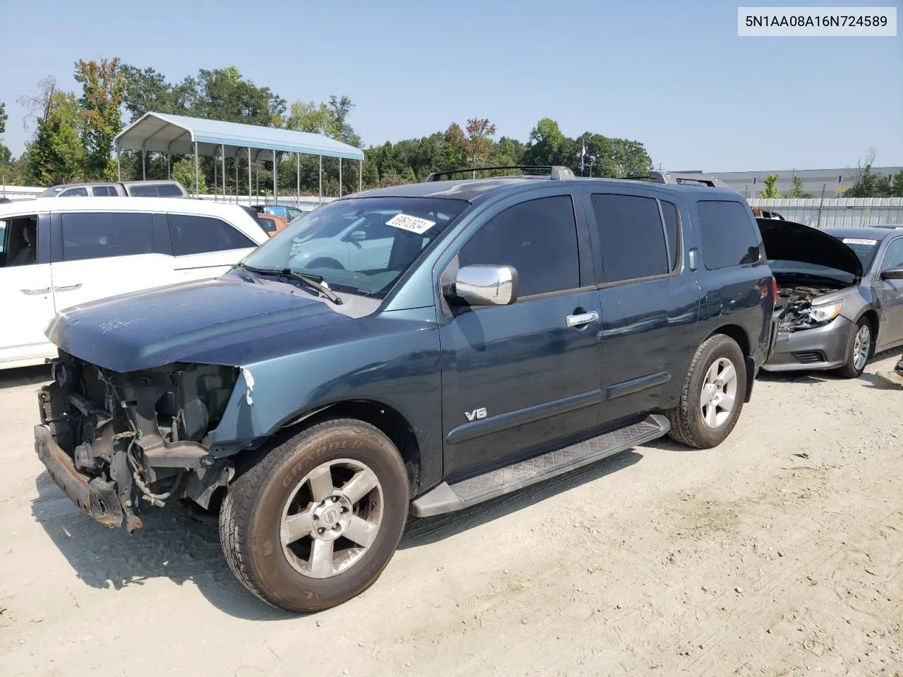 2006 Nissan Armada Se VIN: 5N1AA08A16N724589 Lot: 69612634