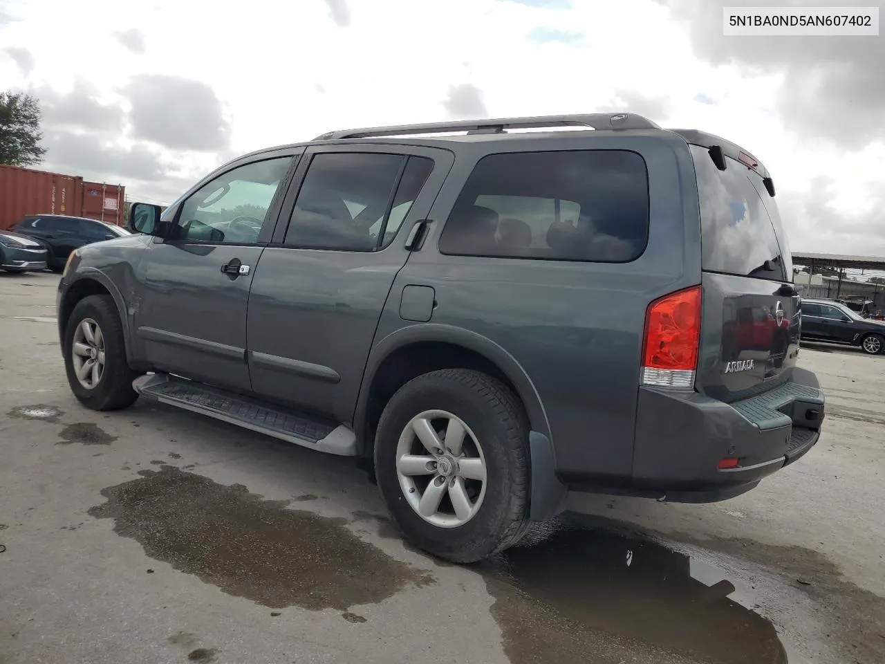 2010 Nissan Armada Se VIN: 5N1BA0ND5AN607402 Lot: 71484024