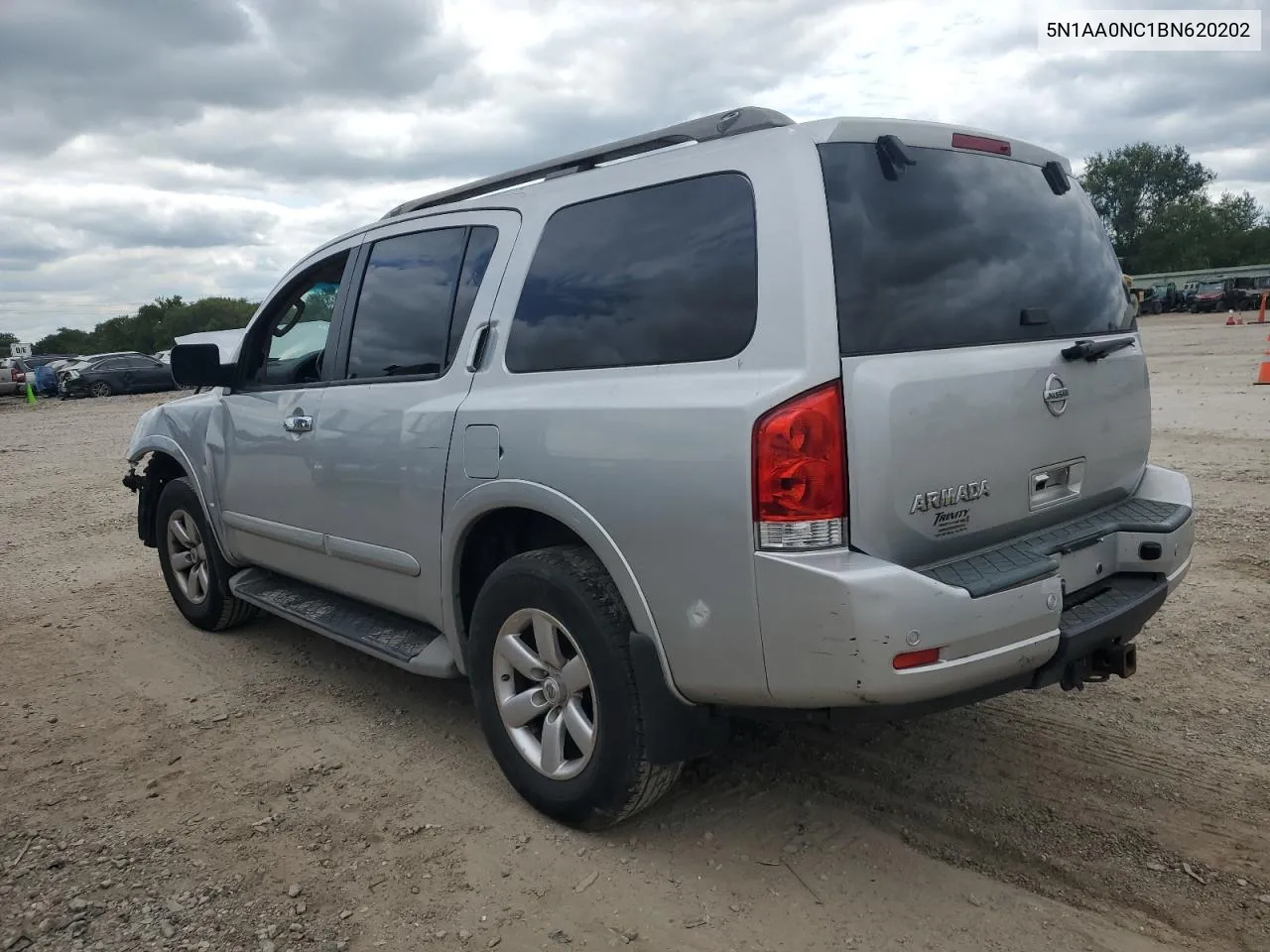 2011 Nissan Armada Sv VIN: 5N1AA0NC1BN620202 Lot: 66510654