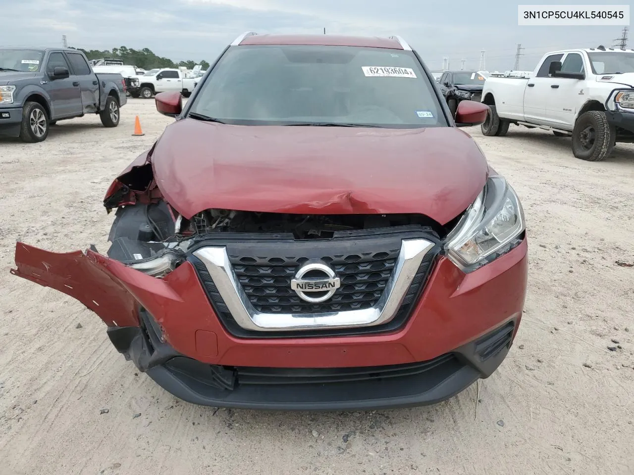 2019 Nissan Kicks S VIN: 3N1CP5CU4KL540545 Lot: 62193604