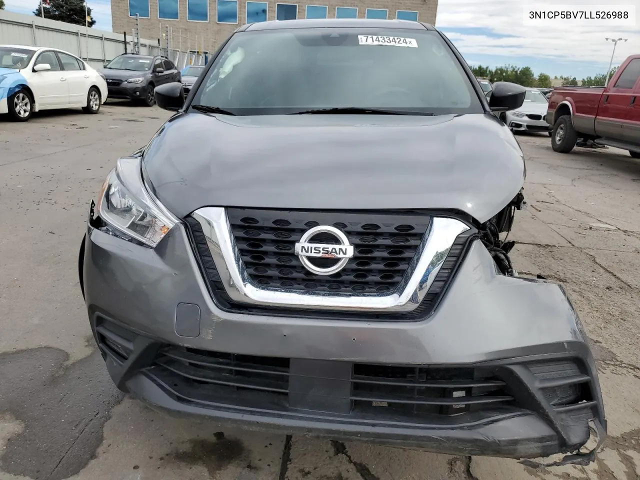 2020 Nissan Kicks S VIN: 3N1CP5BV7LL526988 Lot: 71433424