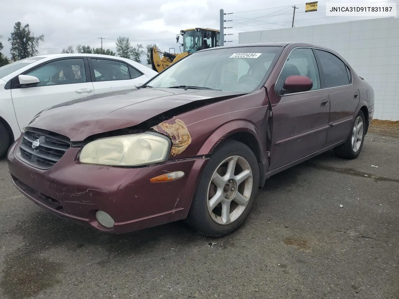 2001 Nissan Maxima Gxe VIN: JN1CA31D91T831187 Lot: 72222434