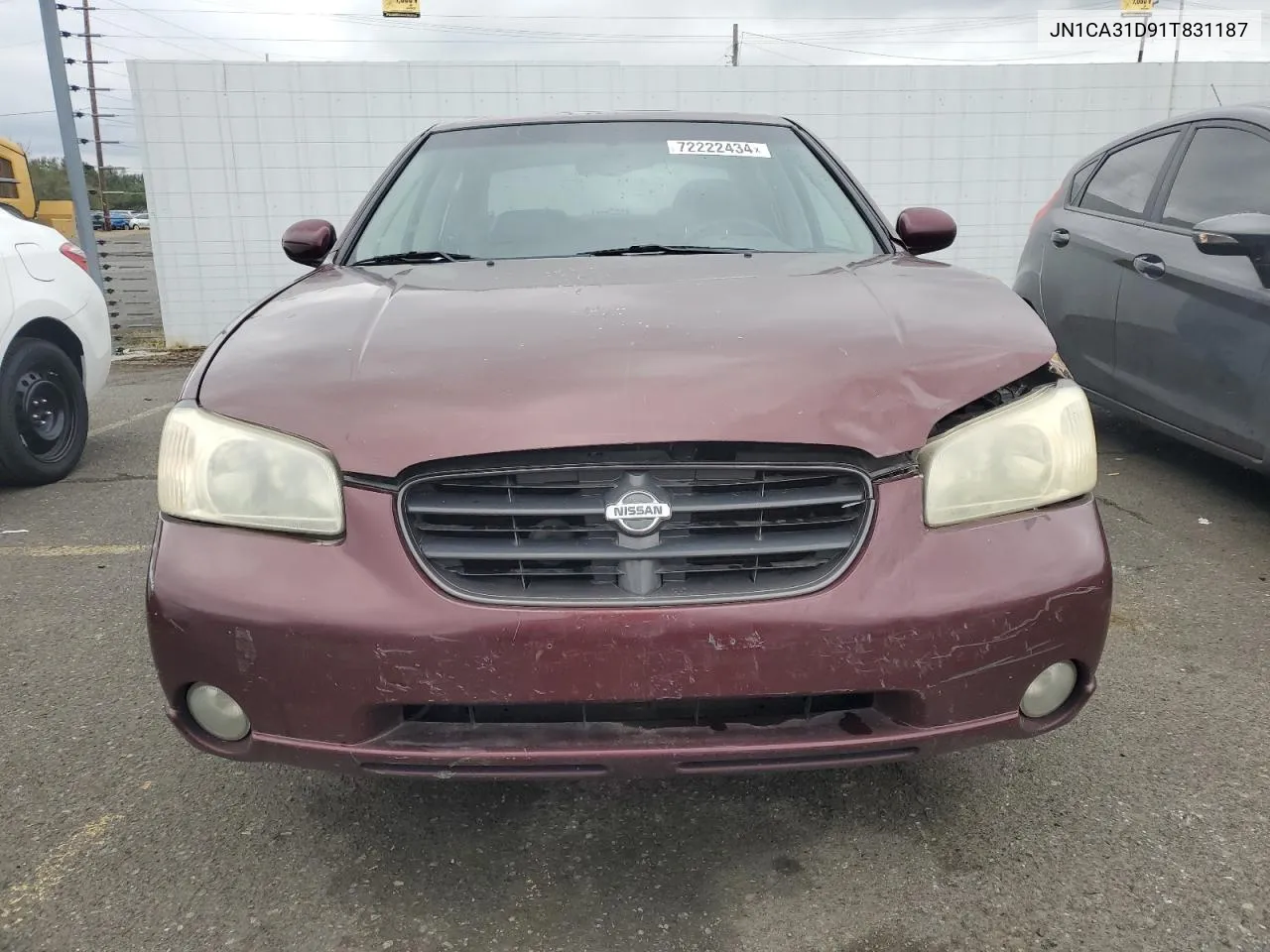 2001 Nissan Maxima Gxe VIN: JN1CA31D91T831187 Lot: 72222434