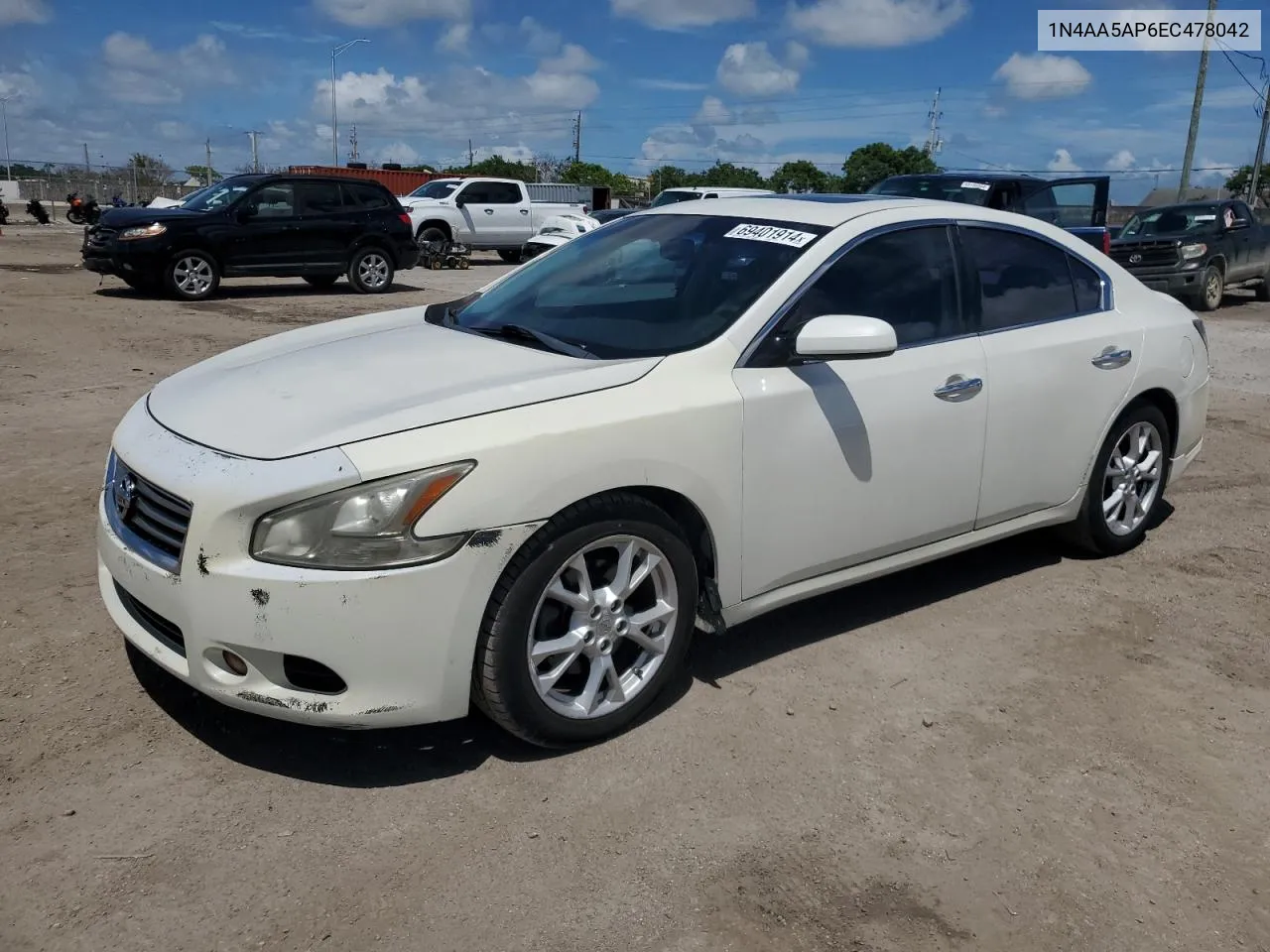 2014 Nissan Maxima S VIN: 1N4AA5AP6EC478042 Lot: 69401914