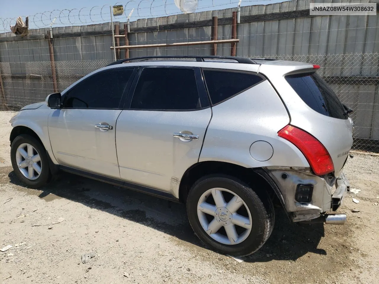 2004 Nissan Murano Sl VIN: JN8AZ08W54W308632 Lot: 66361844