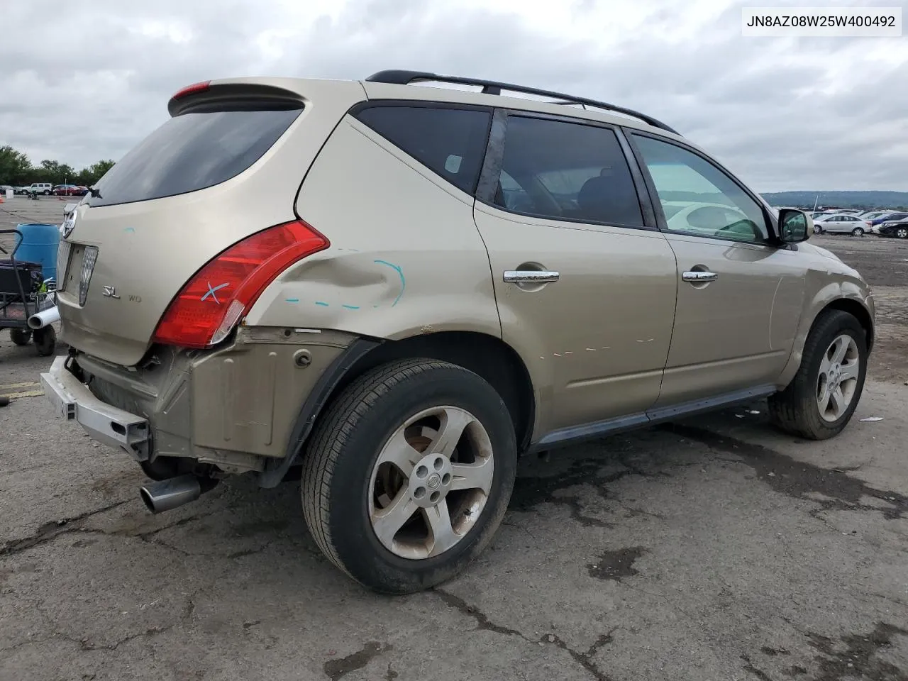 2005 Nissan Murano Sl VIN: JN8AZ08W25W400492 Lot: 69507604