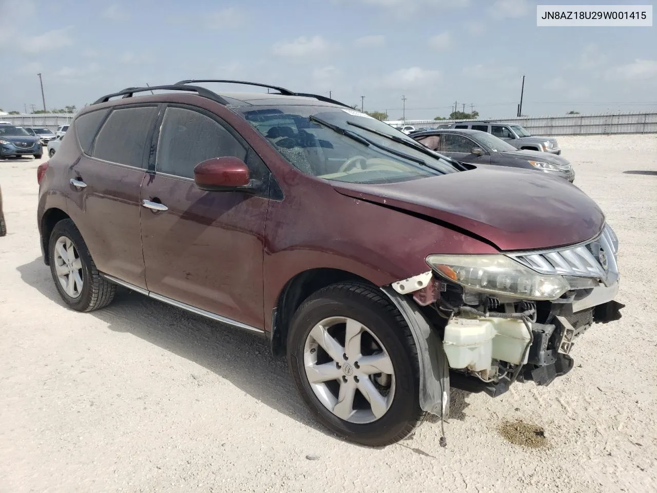 2009 Nissan Murano S VIN: JN8AZ18U29W001415 Lot: 65551534