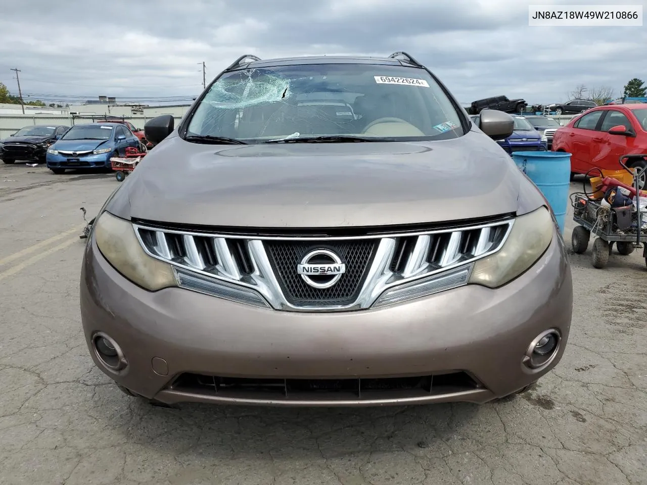 2009 Nissan Murano S VIN: JN8AZ18W49W210866 Lot: 69422624