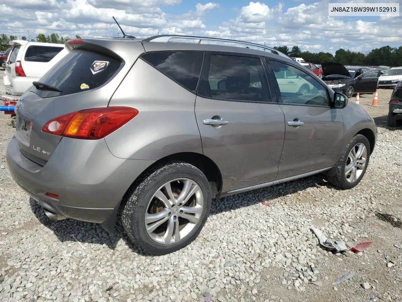 2009 Nissan Murano S VIN: JN8AZ18W39W152913 Lot: 72077194