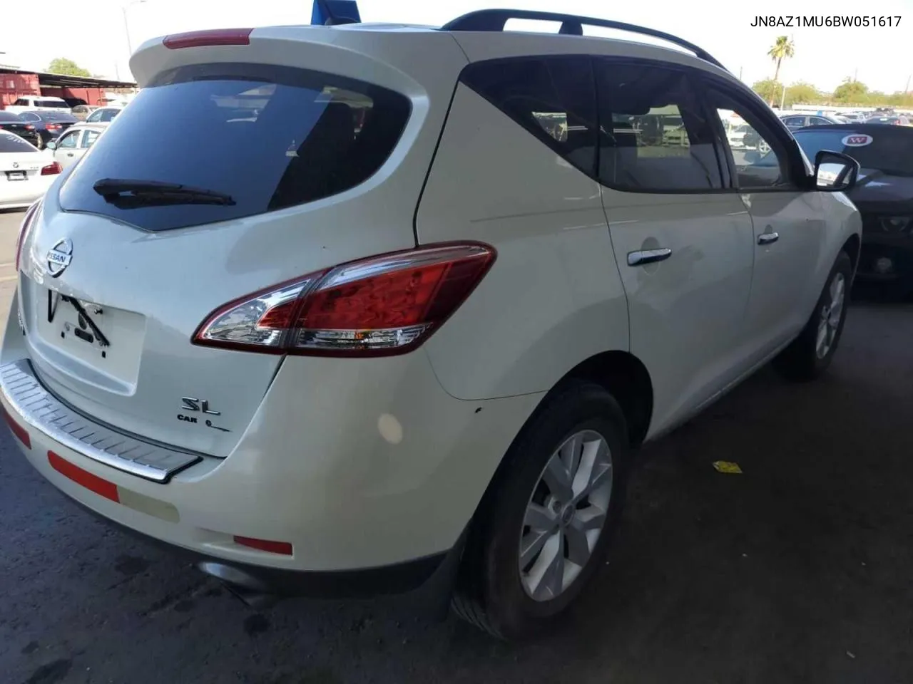 2011 Nissan Murano S VIN: JN8AZ1MU6BW051617 Lot: 72473254