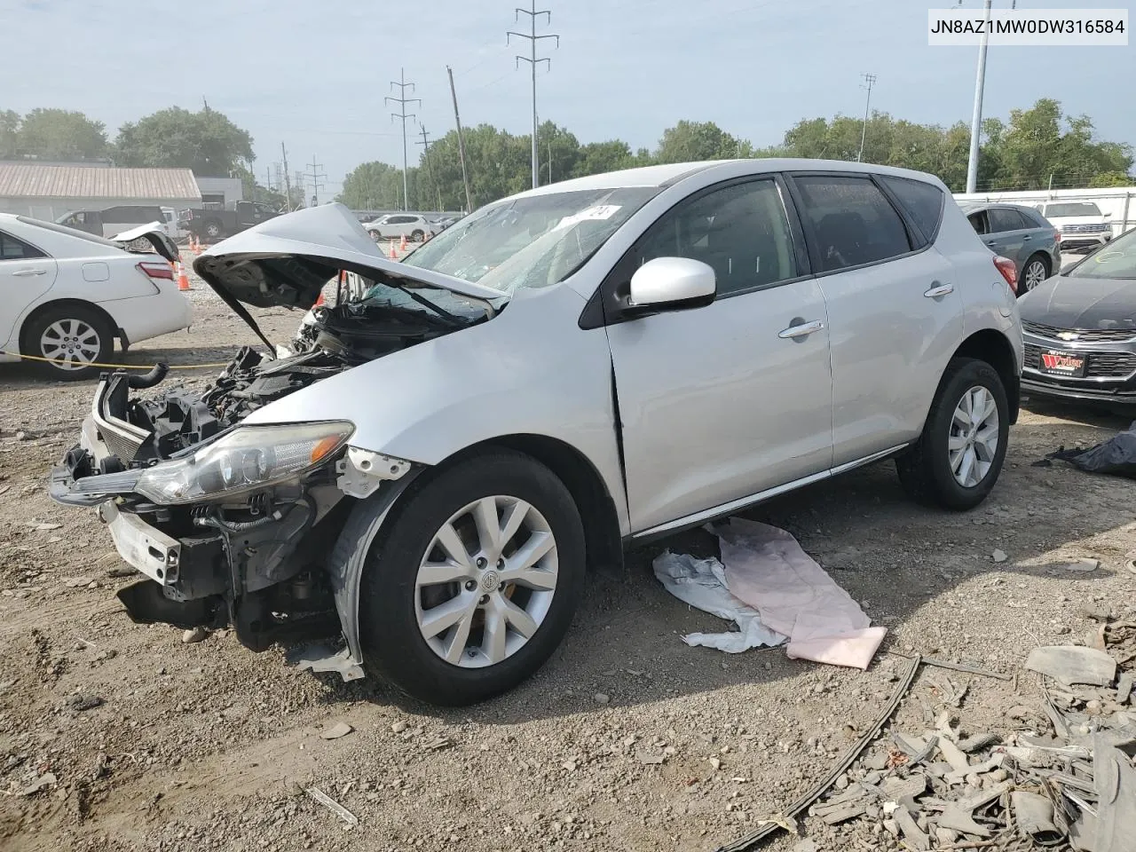 2013 Nissan Murano S VIN: JN8AZ1MW0DW316584 Lot: 67041724