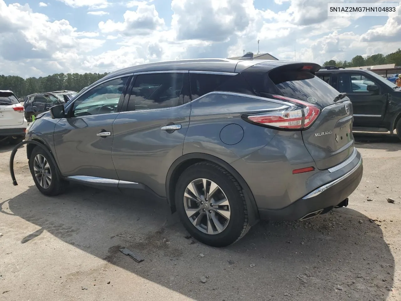 2017 Nissan Murano S VIN: 5N1AZ2MG7HN104833 Lot: 72215864