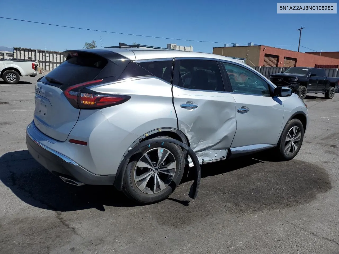 2022 Nissan Murano S VIN: 5N1AZ2AJ8NC108980 Lot: 71496214