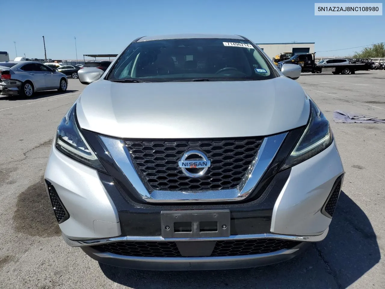 2022 Nissan Murano S VIN: 5N1AZ2AJ8NC108980 Lot: 71496214