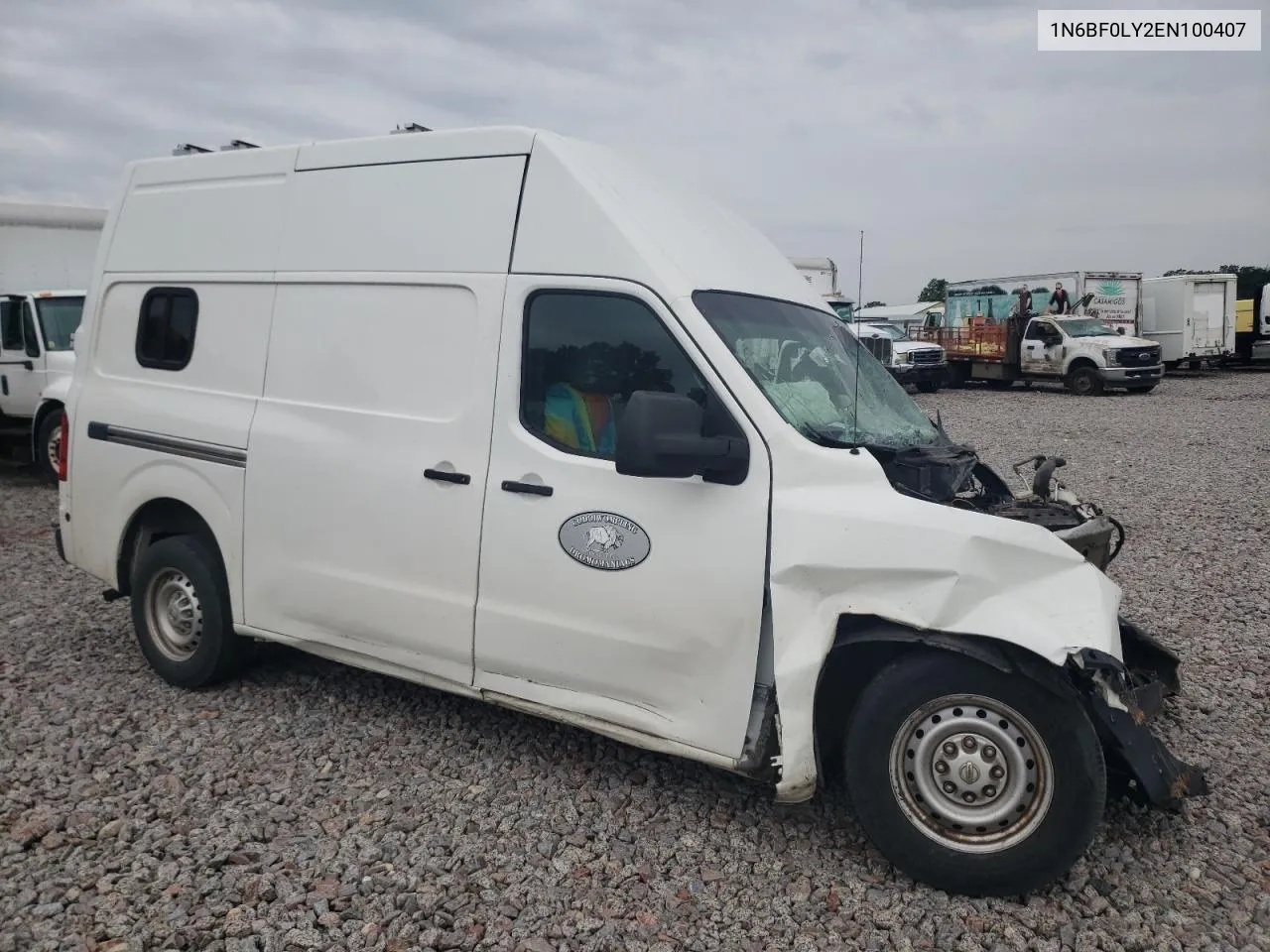 2014 Nissan Nv 2500 VIN: 1N6BF0LY2EN100407 Lot: 68204184