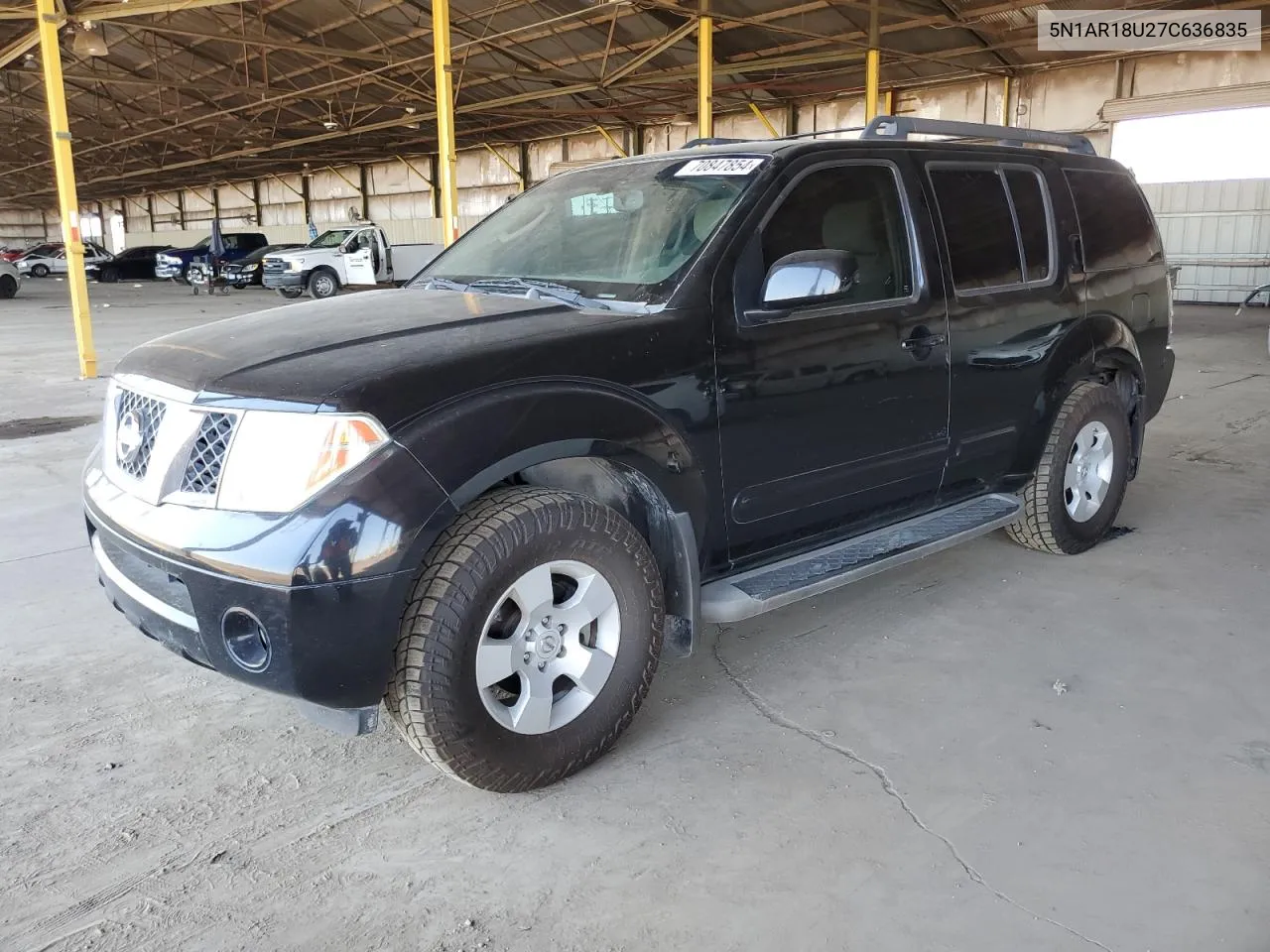 2007 Nissan Pathfinder Le VIN: 5N1AR18U27C636835 Lot: 70847854