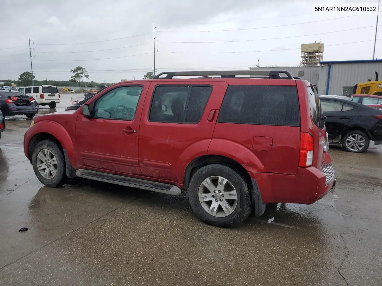 2010 Nissan Pathfinder S VIN: 5N1AR1NN2AC610532 Lot: 70518204