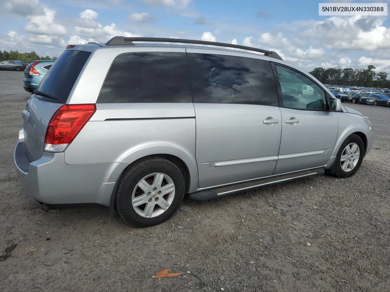 2004 Nissan Quest S VIN: 5N1BV28UX4N330388 Lot: 70266874