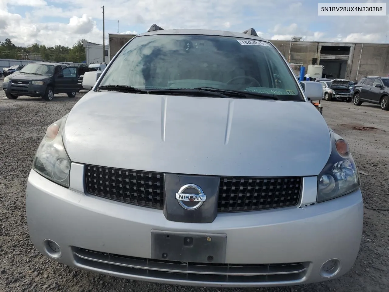 2004 Nissan Quest S VIN: 5N1BV28UX4N330388 Lot: 70266874