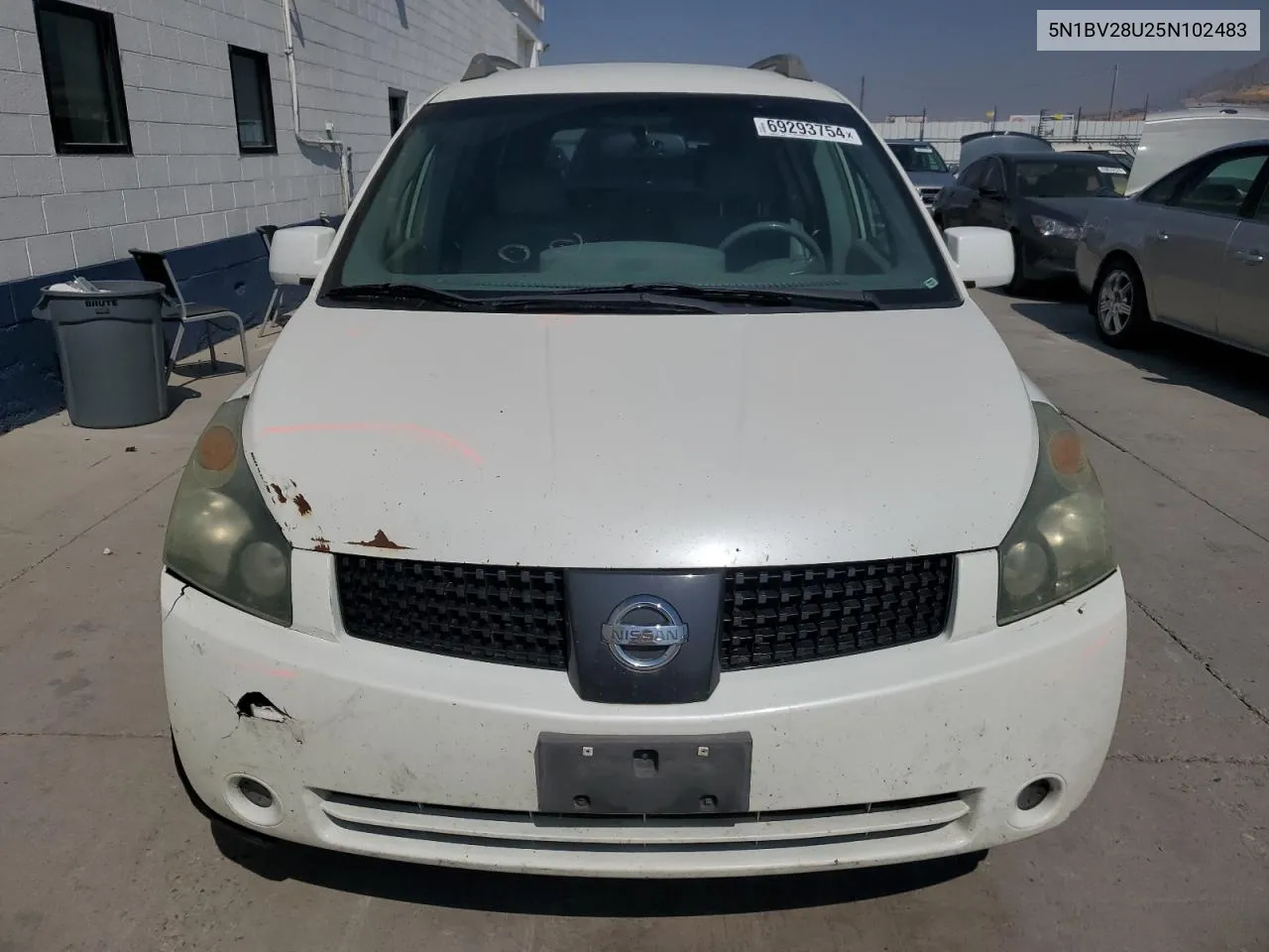 2005 Nissan Quest S VIN: 5N1BV28U25N102483 Lot: 69293754