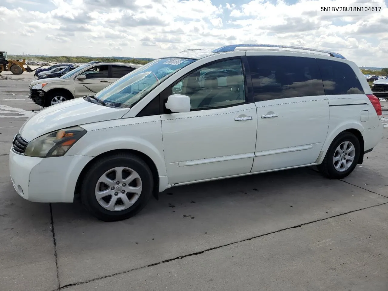 2008 Nissan Quest S VIN: 5N1BV28U18N104617 Lot: 69333144