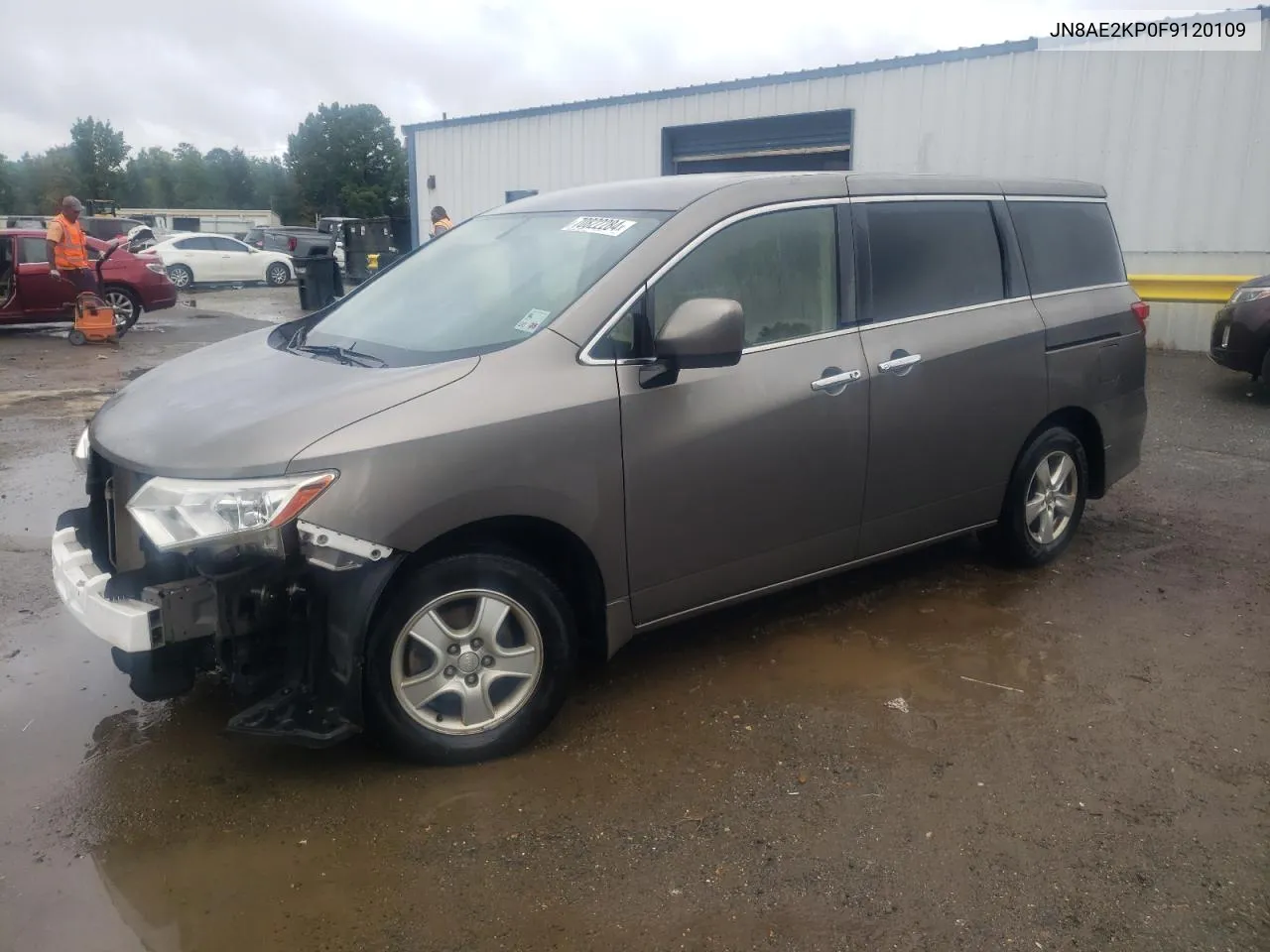 2015 Nissan Quest S VIN: JN8AE2KP0F9120109 Lot: 70822284