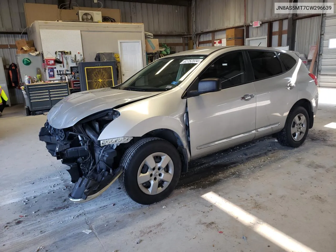 2012 Nissan Rogue S VIN: JN8AS5MT7CW296639 Lot: 62752534