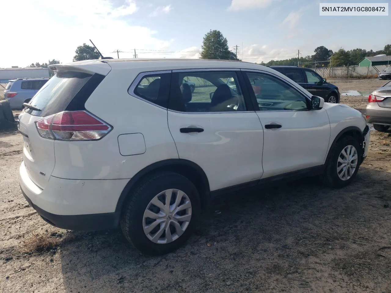 2016 Nissan Rogue S VIN: 5N1AT2MV1GC808472 Lot: 72033874