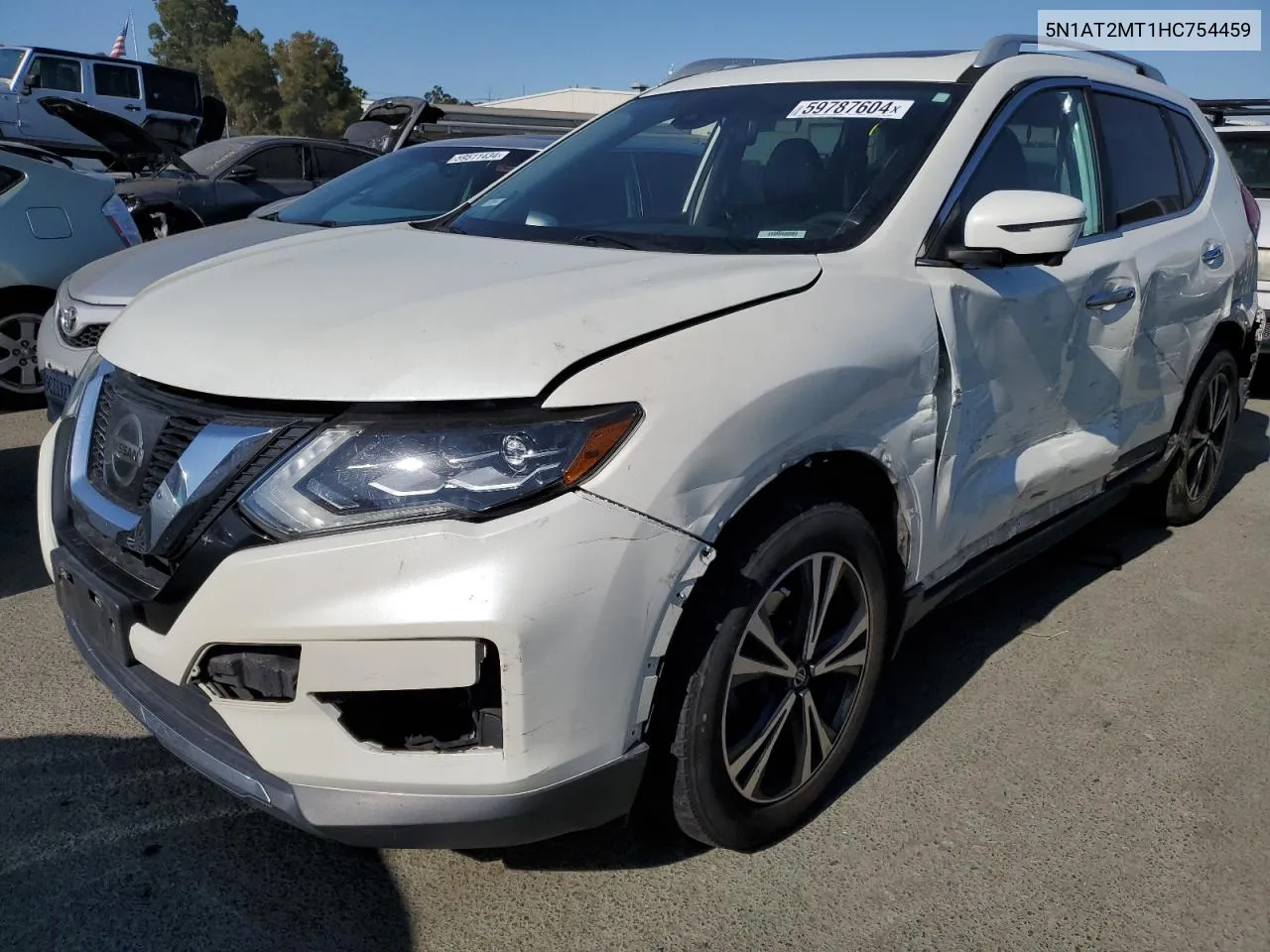 2017 Nissan Rogue S VIN: 5N1AT2MT1HC754459 Lot: 59787604