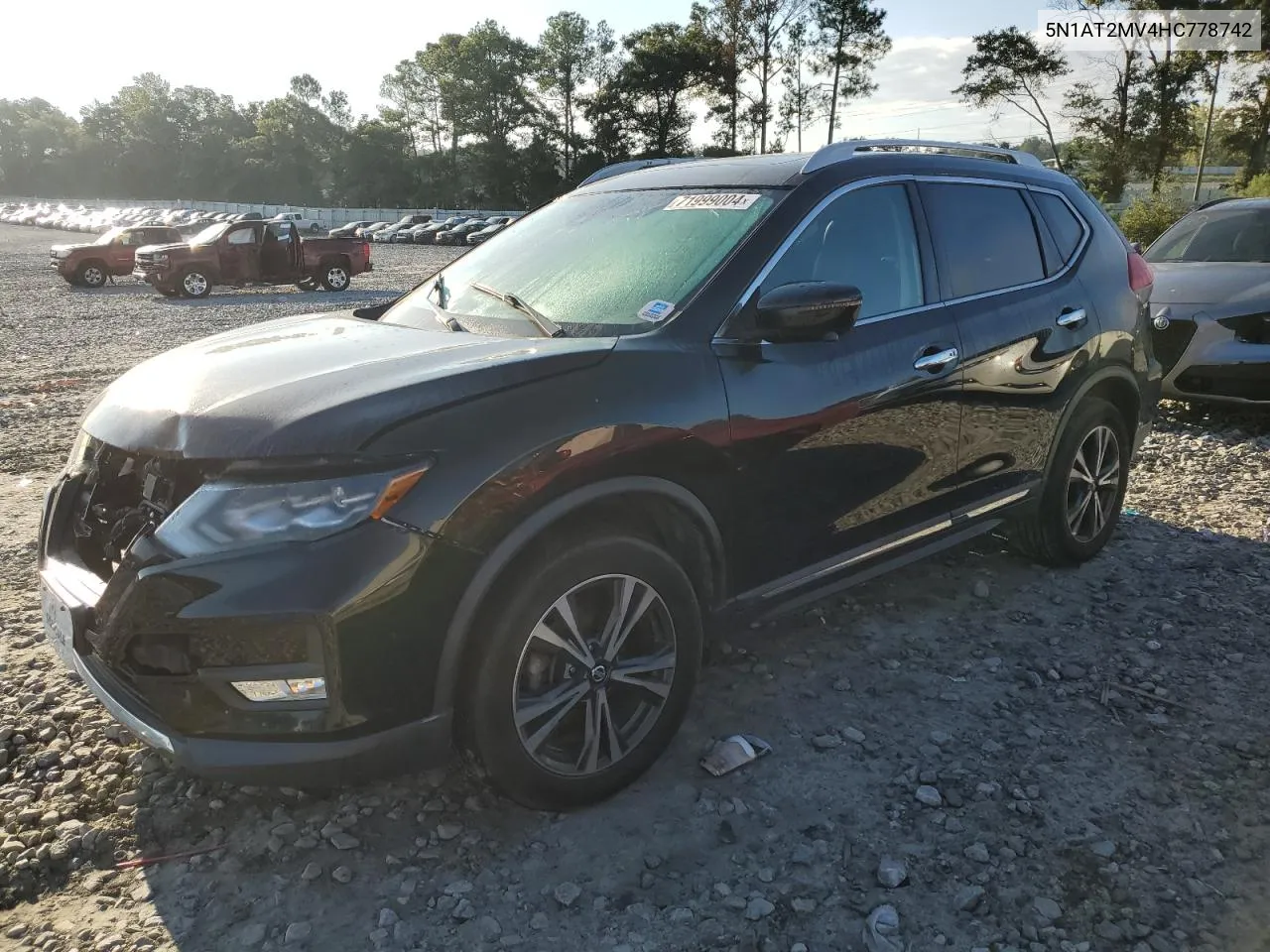 2017 Nissan Rogue Sv VIN: 5N1AT2MV4HC778742 Lot: 71999004