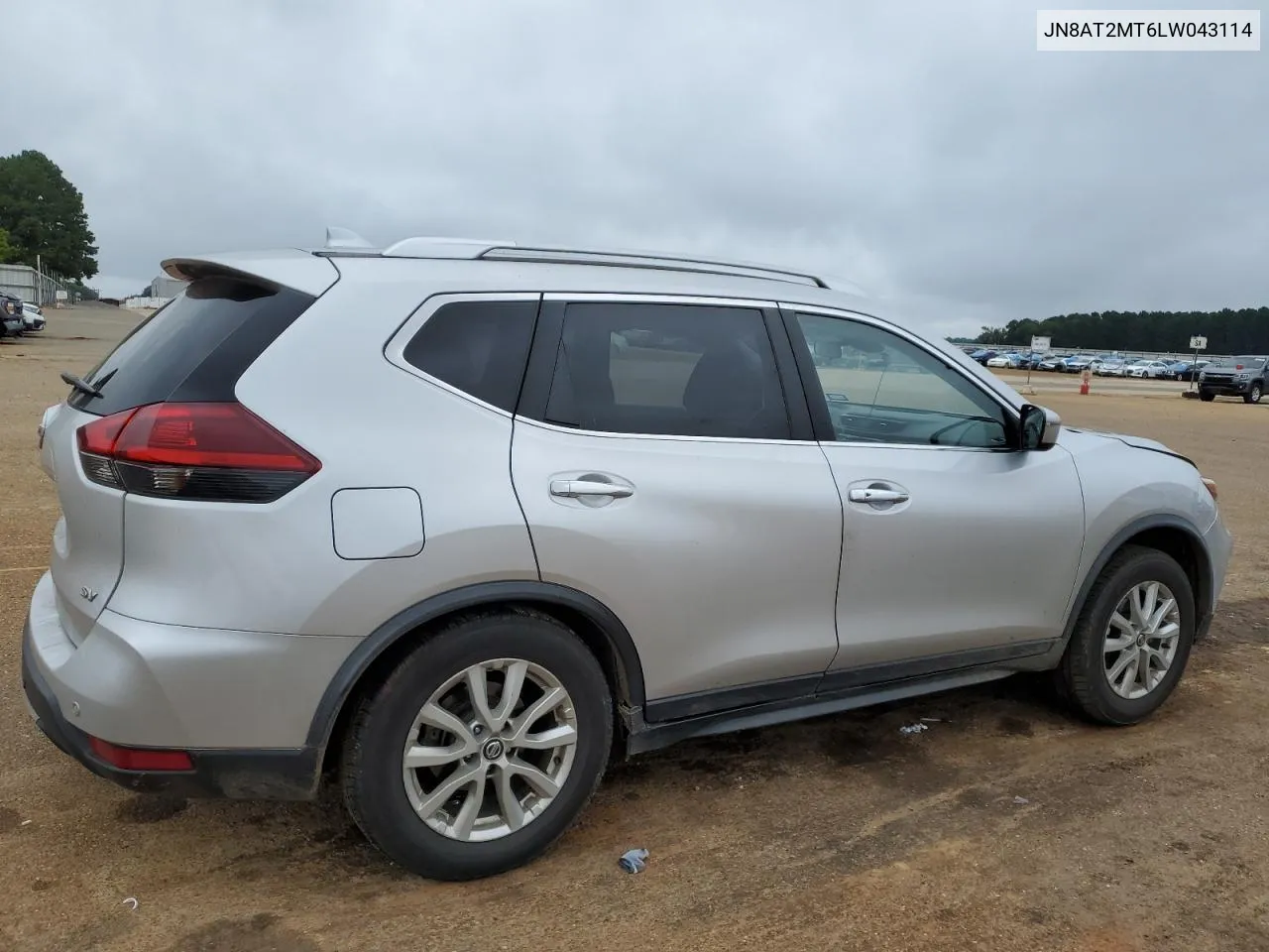 2020 Nissan Rogue S VIN: JN8AT2MT6LW043114 Lot: 72001634