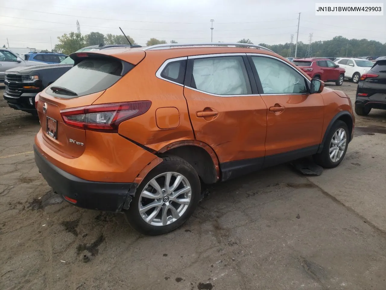 2021 Nissan Rogue Sport Sv VIN: JN1BJ1BW0MW429903 Lot: 72039784