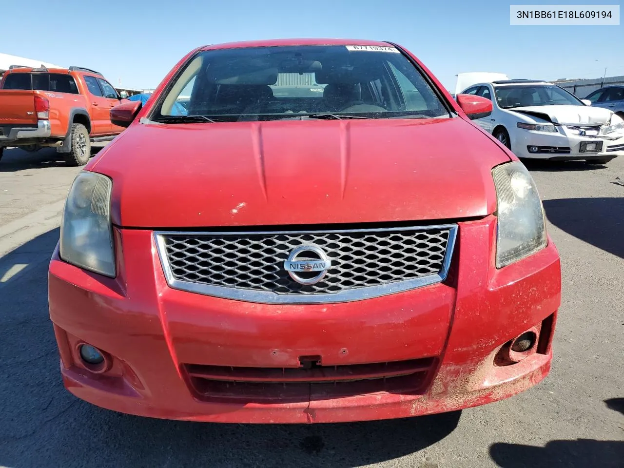 2008 Nissan Sentra Se-R VIN: 3N1BB61E18L609194 Lot: 67719374