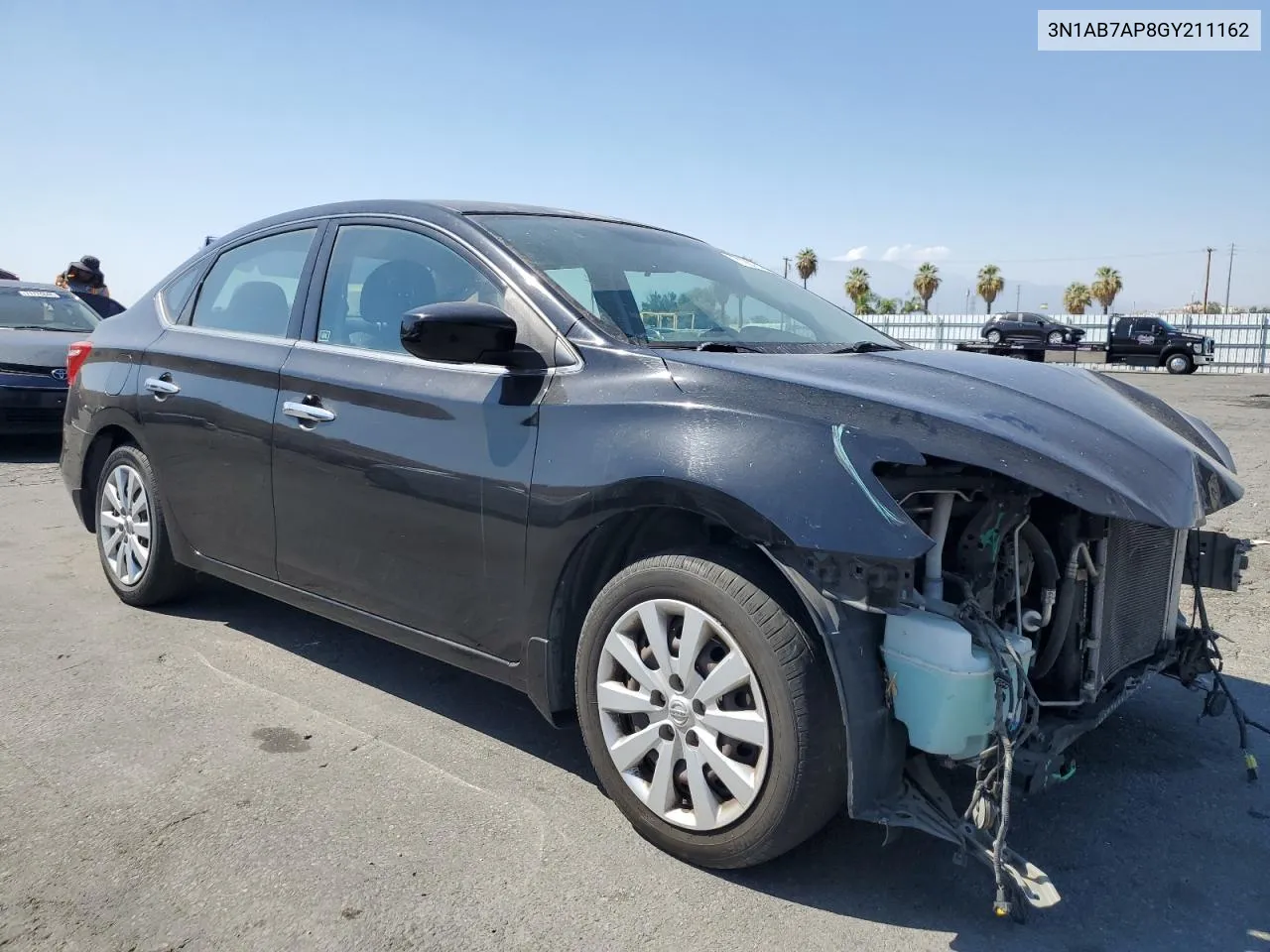 2016 Nissan Sentra S VIN: 3N1AB7AP8GY211162 Lot: 71872474