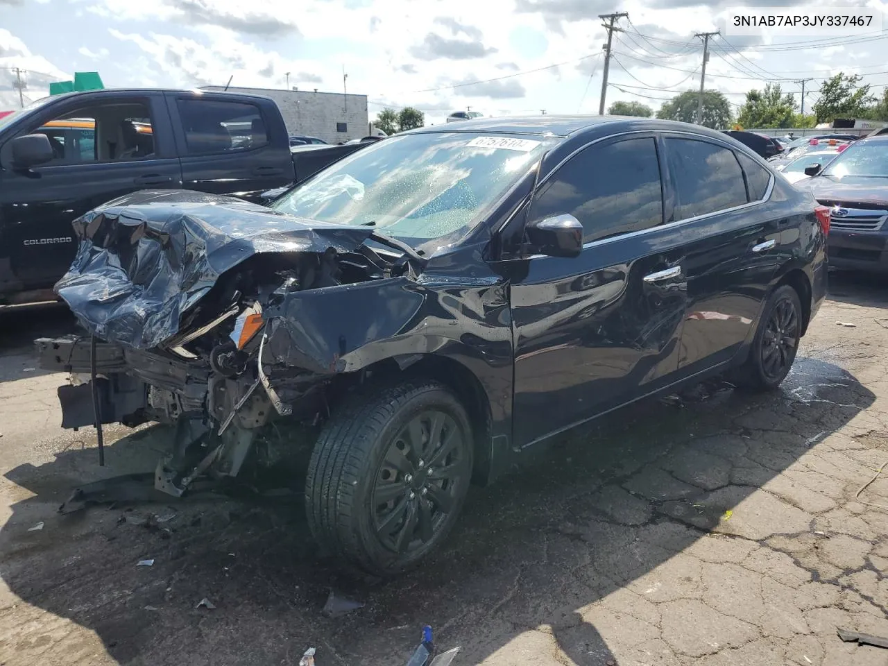 2018 Nissan Sentra S VIN: 3N1AB7AP3JY337467 Lot: 67576104