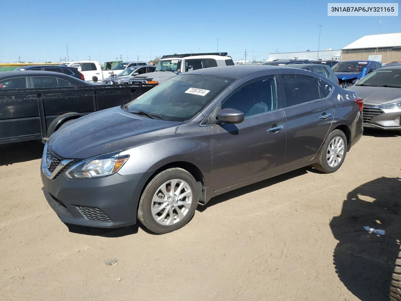 2018 Nissan Sentra S VIN: 3N1AB7AP6JY321165 Lot: 72087814