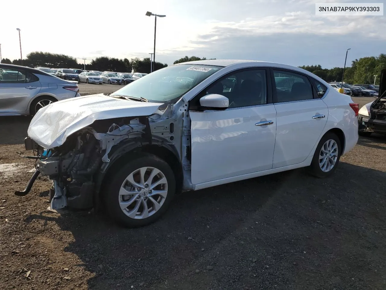 2019 Nissan Sentra S VIN: 3N1AB7AP9KY393303 Lot: 69407764