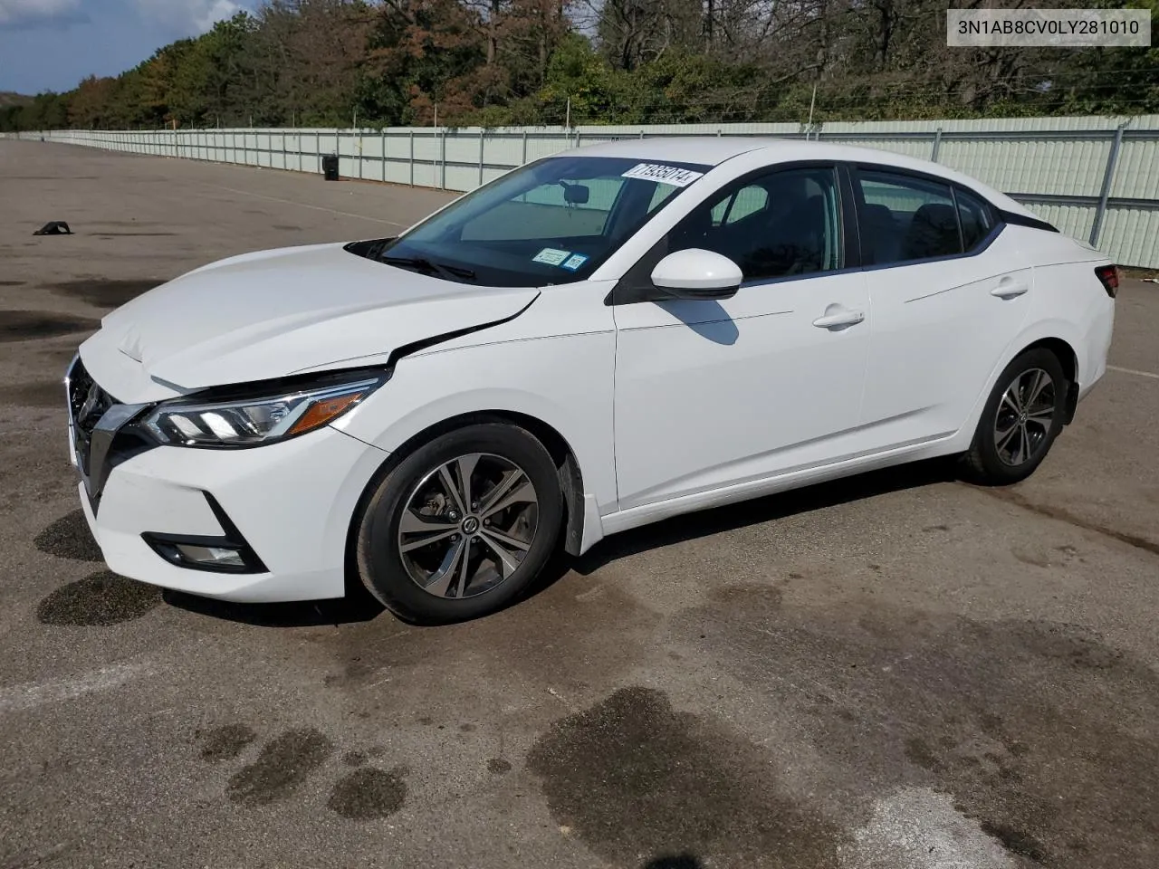 3N1AB8CV0LY281010 2020 Nissan Sentra Sv