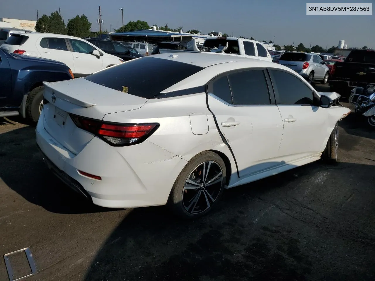 2021 Nissan Sentra Sr VIN: 3N1AB8DV5MY287563 Lot: 65753124